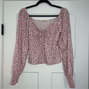 Ruched Floral Top
